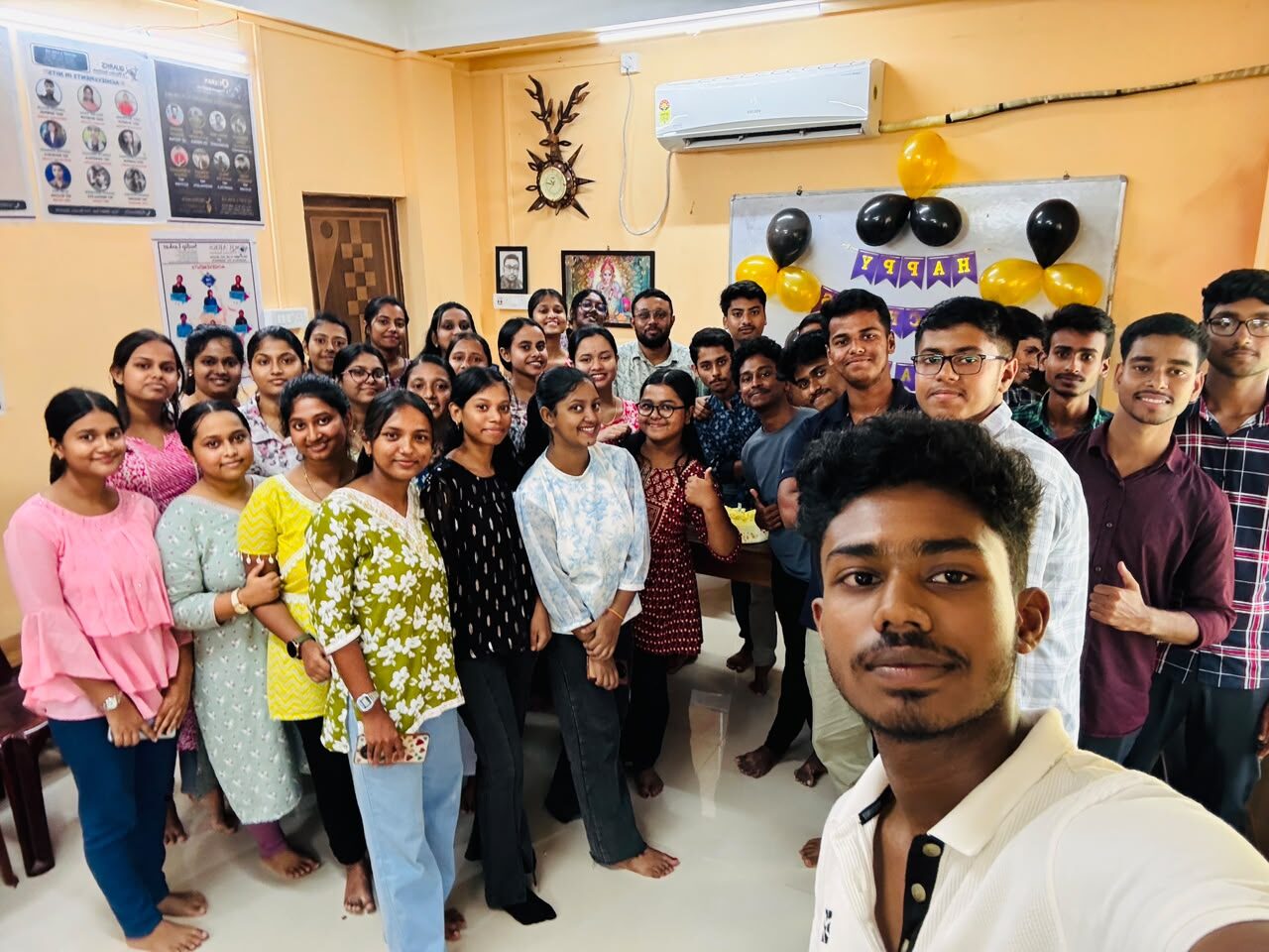 Batch group photo in the classroom